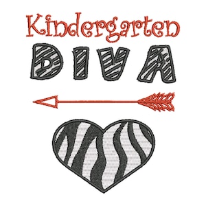 Embroidery file Nursery Diva School Beginning 13x18 Frame