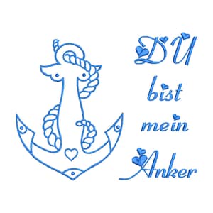Embroidery file Anchor 3 sizes 10x10, 13x18 18x13 machine embroidery seafaring anchor light