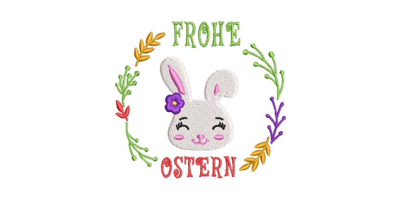 Embroidery file Happy Easter Bunny 10x10 Easter Bunny Easter Time Easter Easter Resurrection