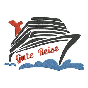 Embroidery file cruise ship have a nice trip 2 sizes 10x10 13x18 travel honeymoon ship hotel ship trip cruise