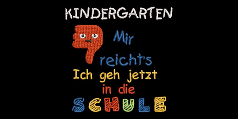 Embroidery file Kindergarten Mir it is enough school beginning 10x10 frame school school child student first-graders