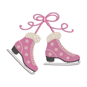 Embroidery file skates 13x18 frame machine embroidery sport figure skating ice skating winter skates ice skating