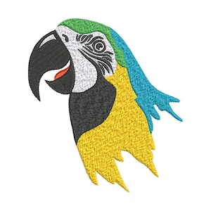 Embroidery file Parrot 2 13x18 Frame Machine Embroidery Paraface Parrot Bird Birds Parrot Macaw