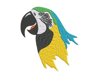 Embroidery file Parrot 2 13x18 Frame Machine Embroidery Paraface Parrot Bird Birds Parrot Macaw