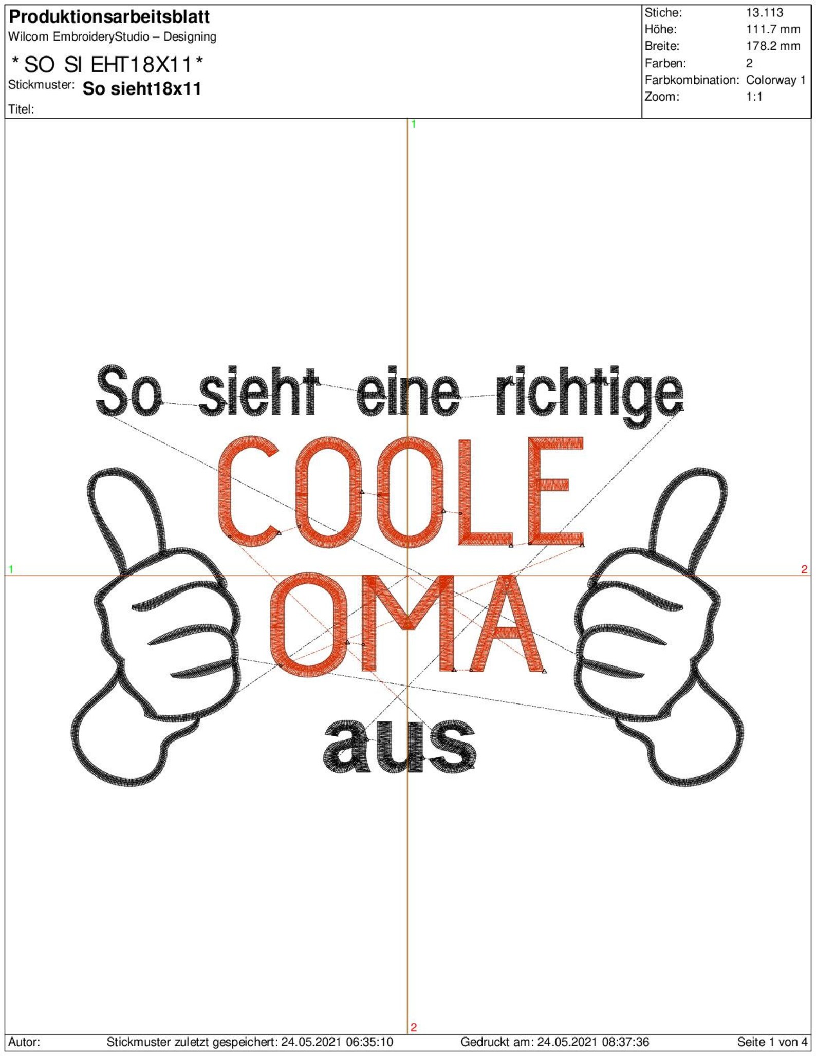 Stickdatei So sieht eine richtige Coole Oma aus 3 Größen Etsy Schweiz