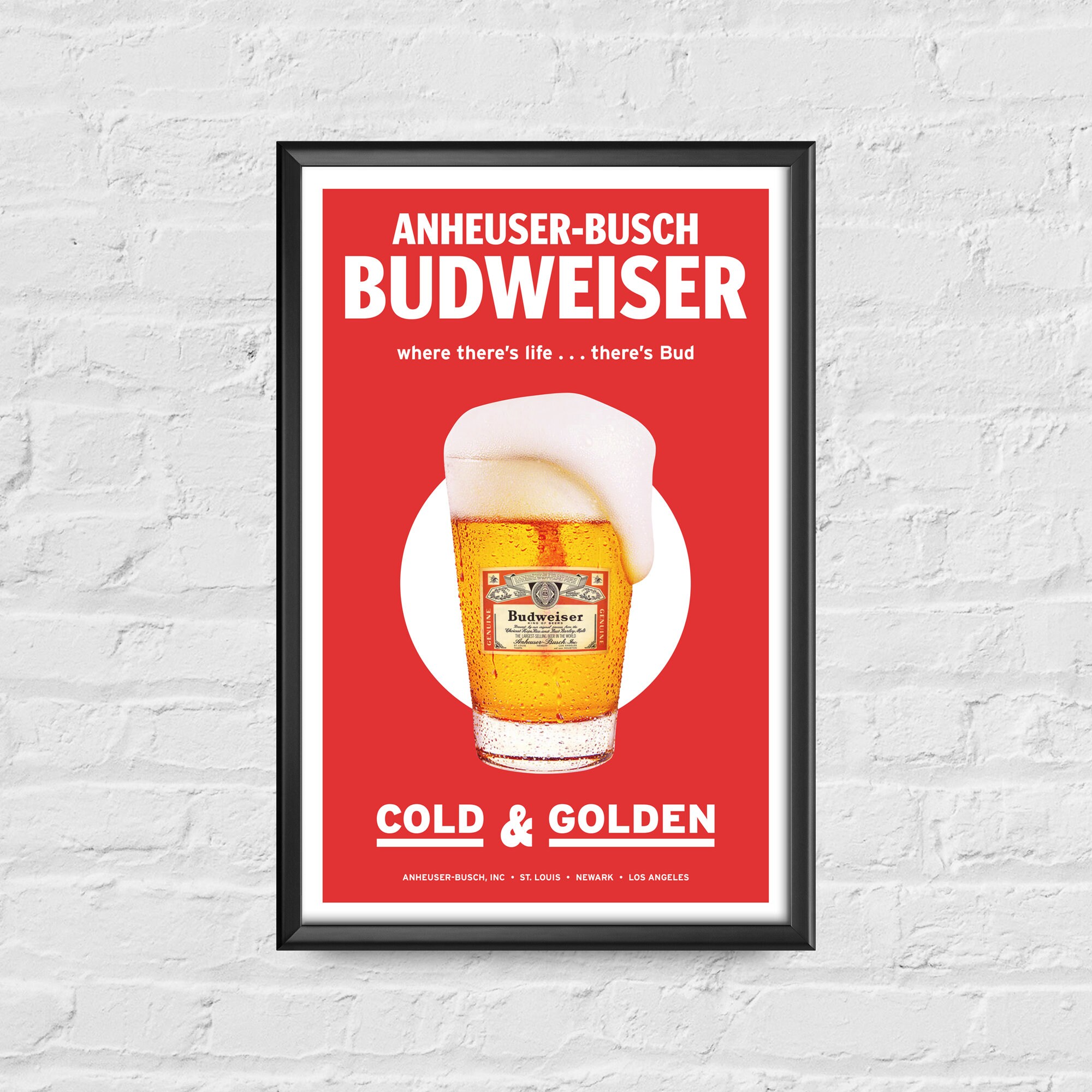 Budweiser Vintage Poster | Etsy