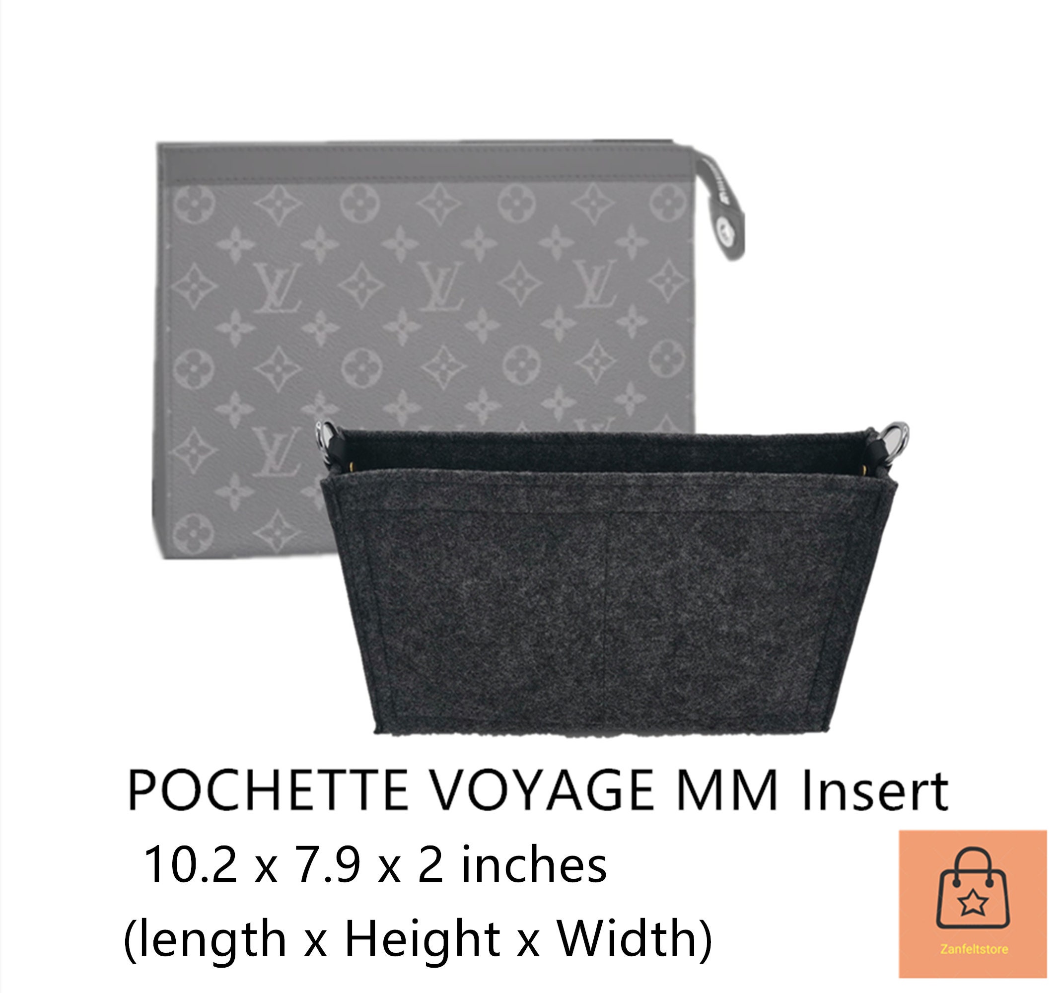 Bag Organizer for LV Pochette Voyage MM Insert - Premium Felt (Handmade/20  Colors)