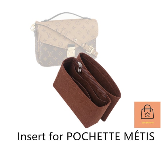Women Pochette Metis Bag, Felt Insert Organizer, Designer Bag Metis