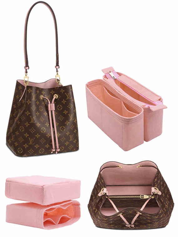 Suedette Basic Style Leather Handbag Organizer for Louis Vuitton NeoNoe