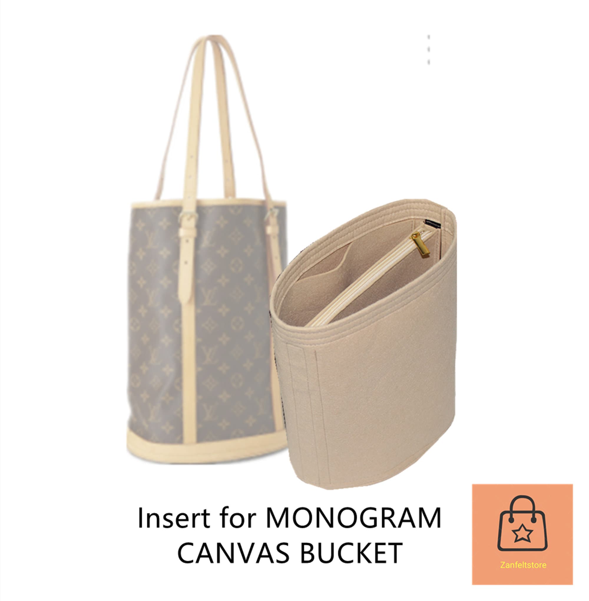 Louis vuitton bucket bag organizer sales