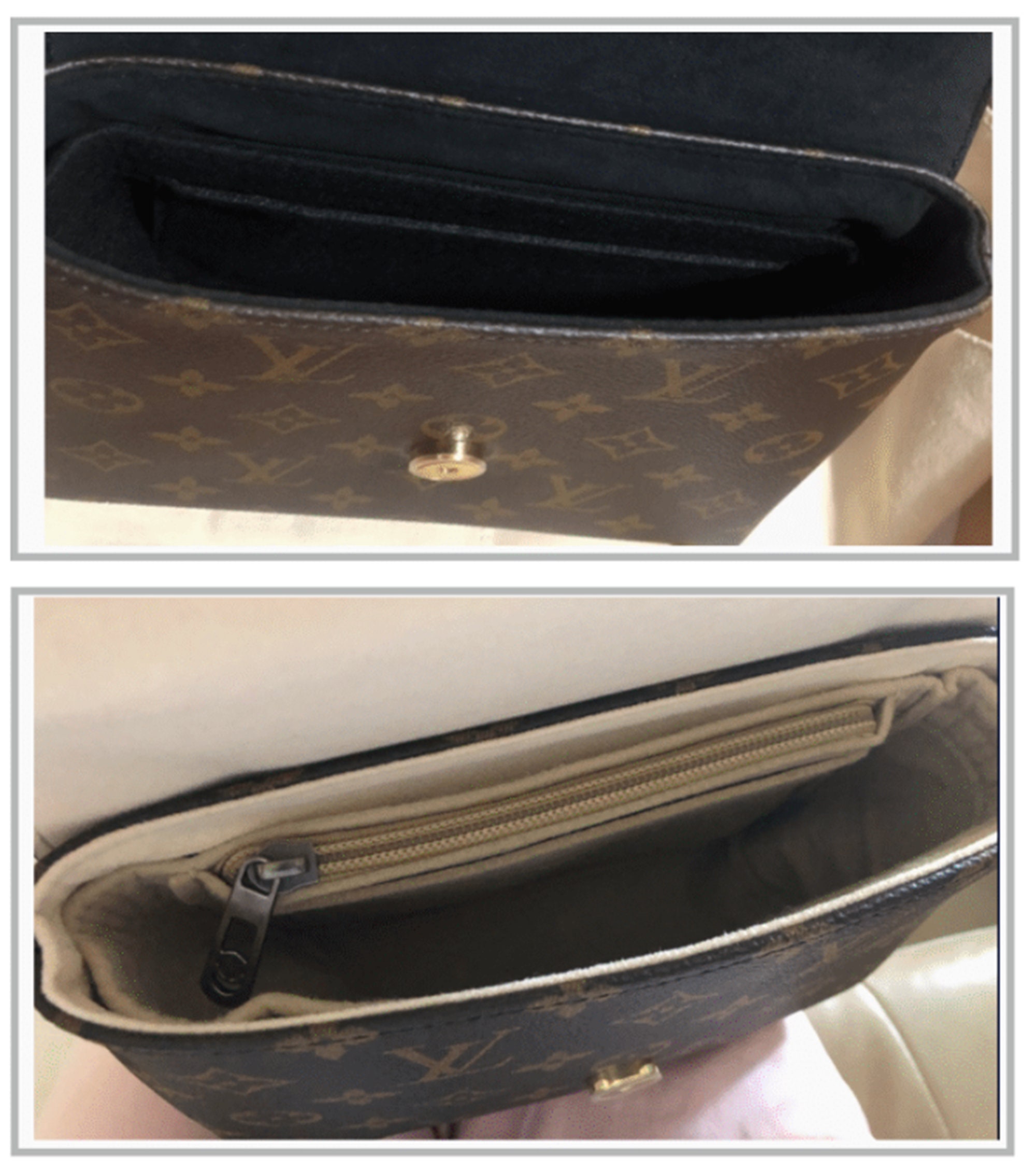  Purse Organizer Insert is used for lining finishing of LV locky  bb inner bag lock head postman bag inner support bag.2031black18*6*12cm :  Clothing, Shoes & Jewelry