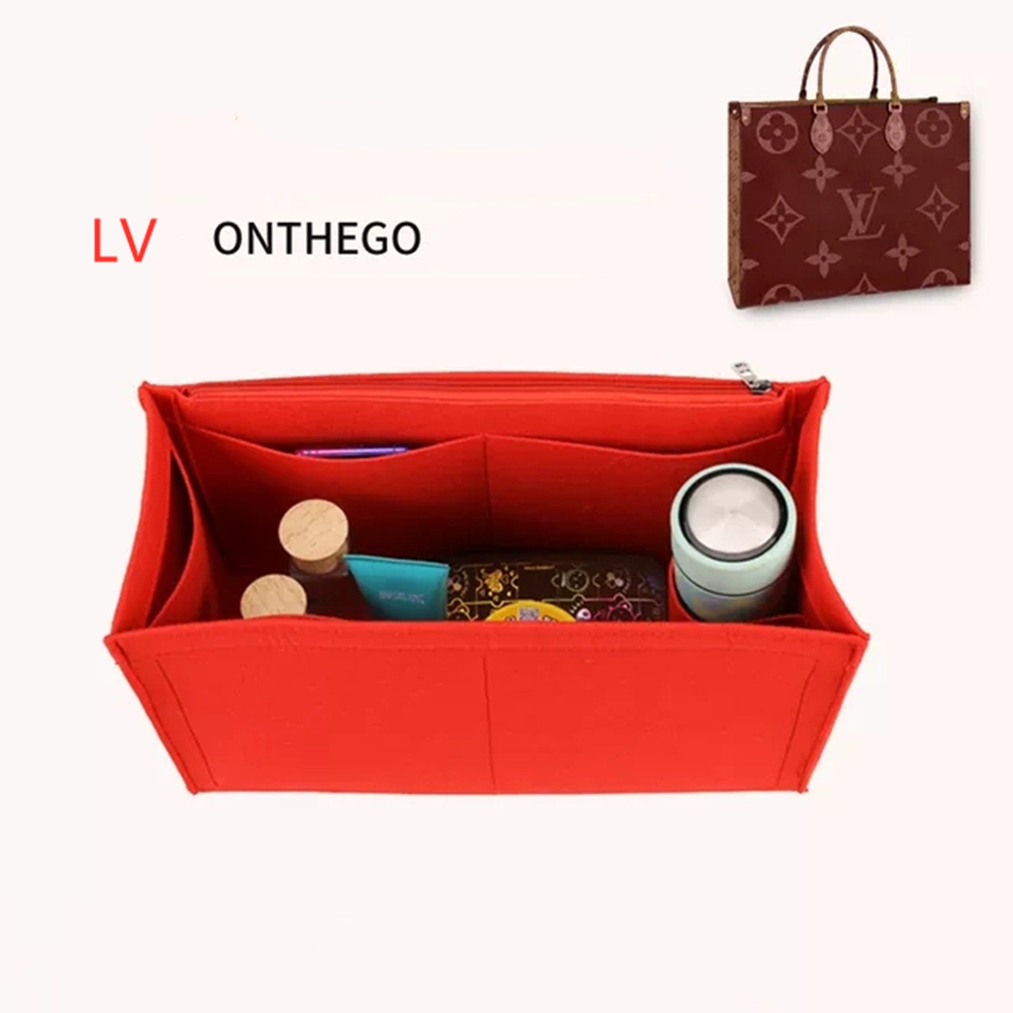 1-173/ LV-Onthego-MM-U) Bag Organizer for LV On The Go MM