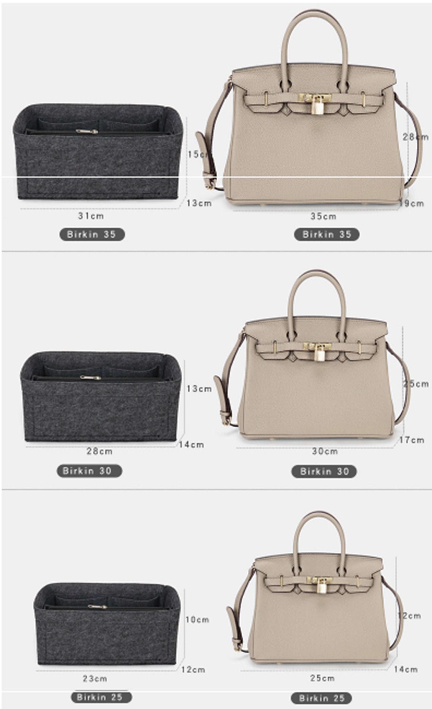 Hermes Birkin insert bag for Hermes Birkin Etsy