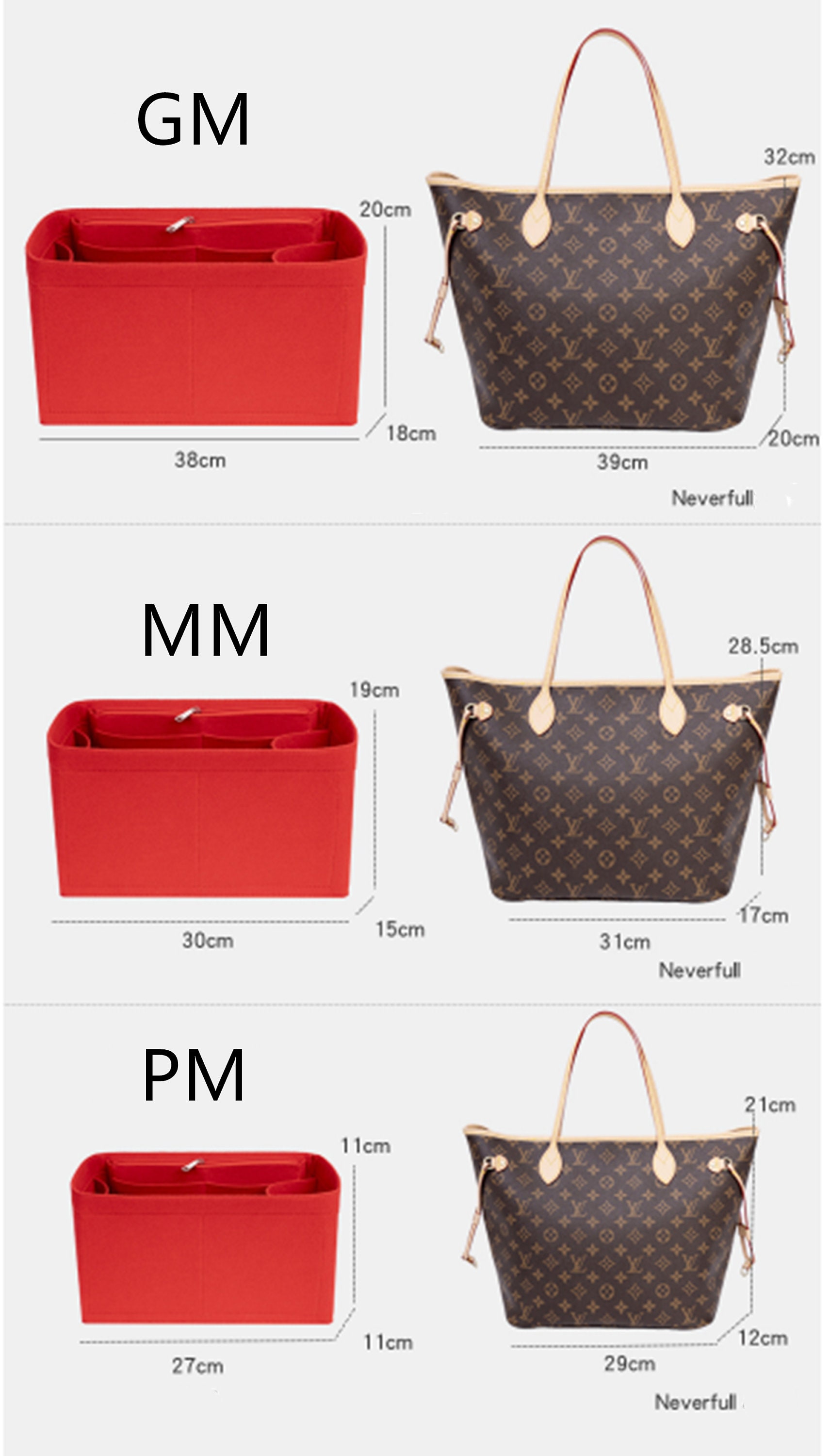 Neverfull Insert Bag for Neverfull Bagbag Etsy