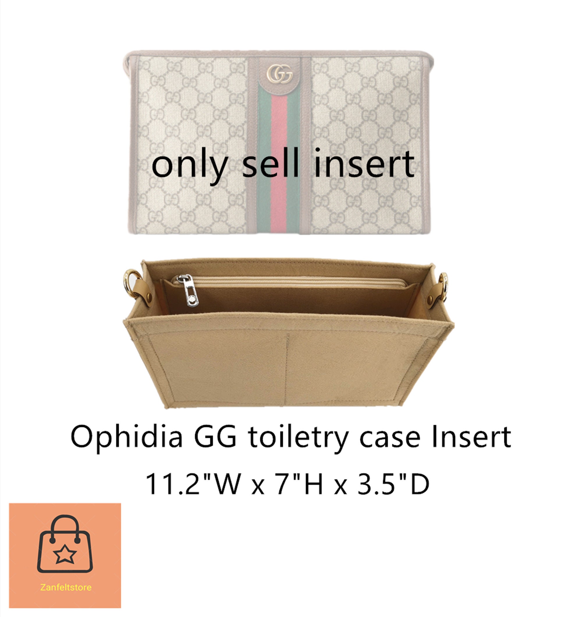 🙀 Gucci Promotional Dopp Travel Toiletry Bag Brown Vinyl Double GG's.
