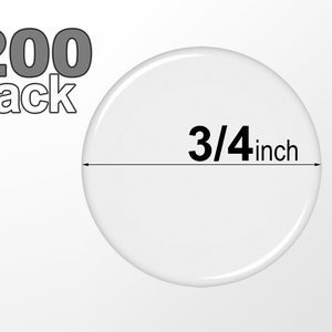 200 Pack 3/4&quot; inch - (19mm) Epoxy Stickers, 0.75&quot; Clear Round Self Adhesive Circle Resin Domes, Dots, Seal, Buble, Glaze Drops, 3/4 inch