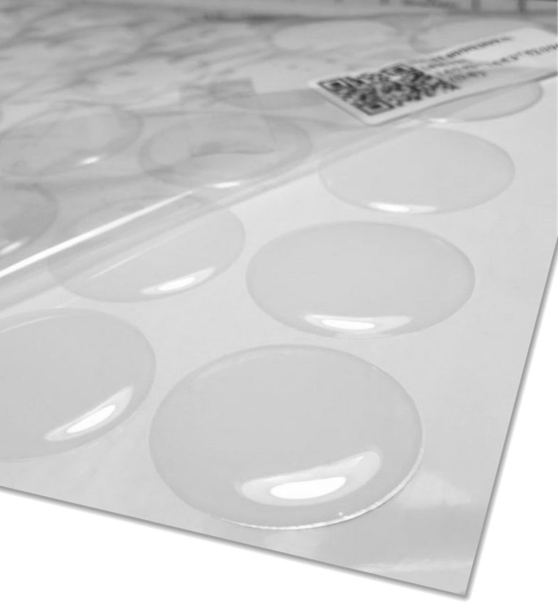 3 Inch 76.2mm Epoxy Stickers, Clear, Round, Self Adhesive, Transparent