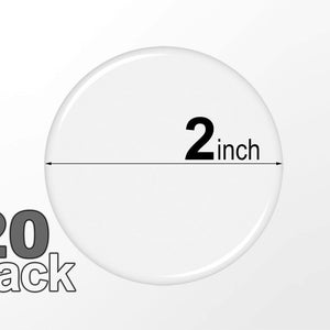 20 Pcs. 2 inch - (50.8mm) Epoxy Stickers, Clear Round Self Adhesive Domes, Circle Resin Dots, Seal, Buble, Glaze Drops, 2&quot;, Two inches