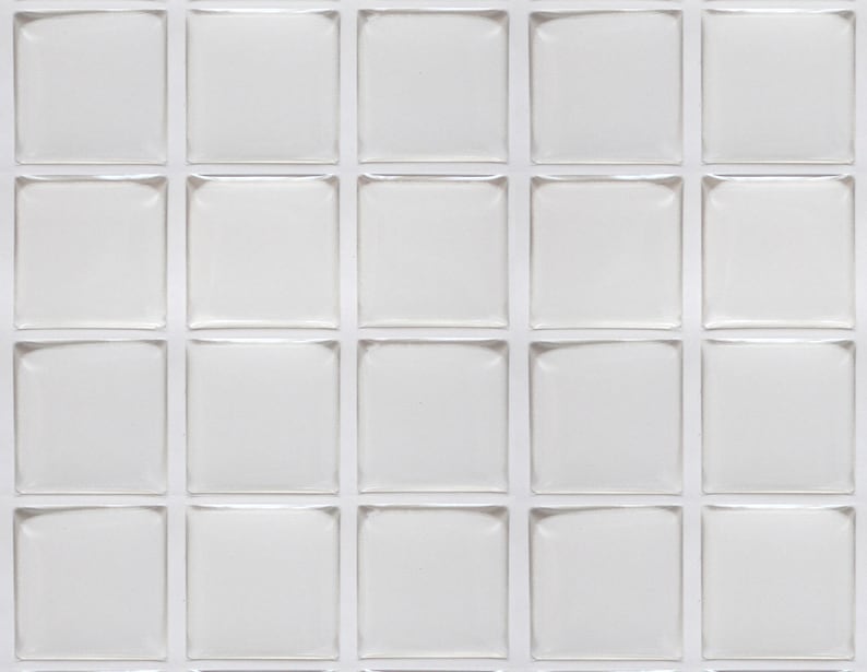 100 Pcs. Square Epoxy Stickers, Transparent Resin Seals, 8mm,10mm,12mm