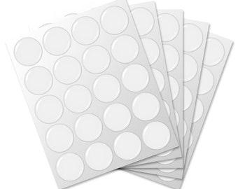 100 Pcs. Ronde Epoxy Stickers., Diameter Tussen [6mm.... 76mm] , [1/2" .... 3"] Circle Transparent Hars Domes