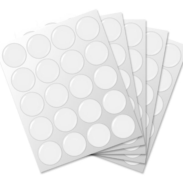 100 Pcs. Round Epoxy Stickers., Diameter Between [6mm....76mm] , [1/2" .... 3"] Circle Transparent Resin Domes