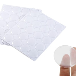 Circle Epoxy Stickers, 1/4&quot; - 1/2&quot; - 3/4&quot; - 7/8&quot;- 1&quot; - 1 1/14&quot; - 1 1/4&quot; - 1 1/2&quot; - 1 3/4&quot; - 2&quot; - 2 1/4&quot; - 2 1/2&quot; - 3&quot; Round Clear Resin Dots