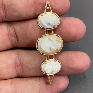 Old Cameo Brooch with 18 k gold