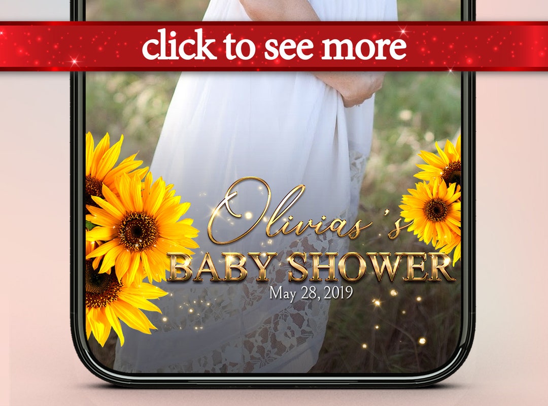 Sunflowers Snapchat Filter Floral Sunflower Geofilter Baby / Etsy