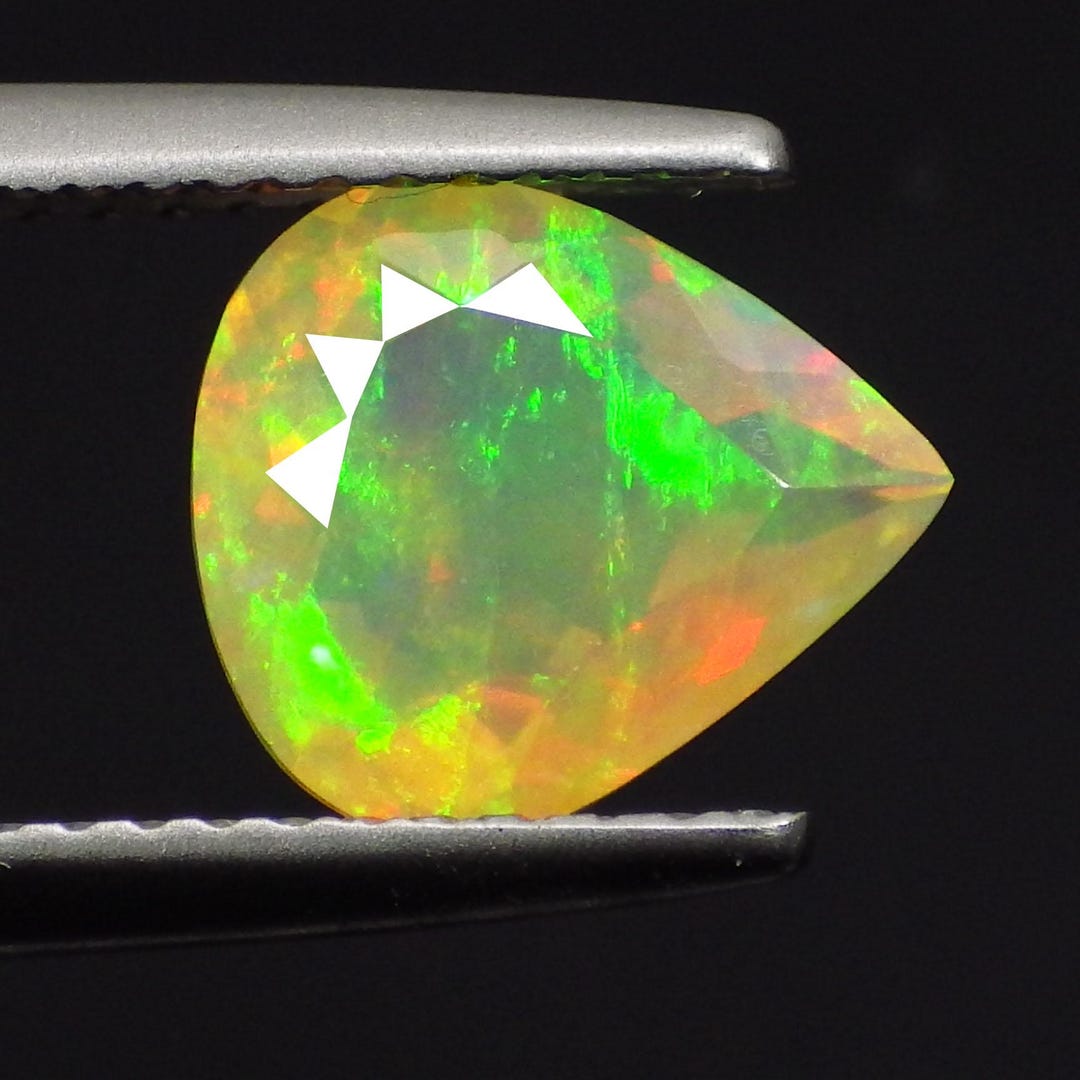 1.55 Ct Five Star (9 X 8 Mm)rainbow Colors Splash Chaff Pattern Genuine ...