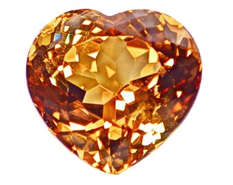 7.32 Ct Champagne Topaz Romantic (11 x 10 mm) Natural Heart Brazil Gems "Mid Year Mega Offer" "Watch Video link in Description"#39101