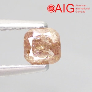 0.41 Ct Cushion Cut Purple Pink Diamond (AIG Certified) – Argyle Origin, Unheated Natural Gemstone