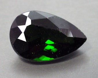 6.35 Ct Joyful Pear Cut (14 x 9 mm) 100% Natural Green Chrome Diopside "Mid Year Mega Offer" "Watch Video link in Description"#40128