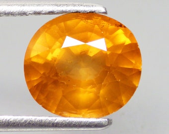 4.75 Ct Fire Oval Cut (9 x 8 mm) AAA 100% Natural Yellowish Orange Zircon Gem "Mid Year Mega  Offer" "Watch Video link in Description"#39378