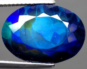 5.89 Ct Superior (17 x 12) Facetted Multi Layer Honey Comb Welo Black Opal Cut "Mid Year Mega  Offer""Watch Video link in Description"#38096