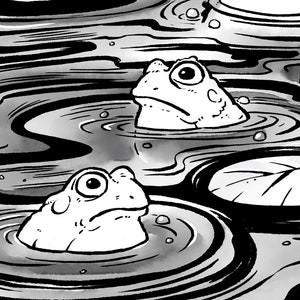 Frogs in a pond image 1