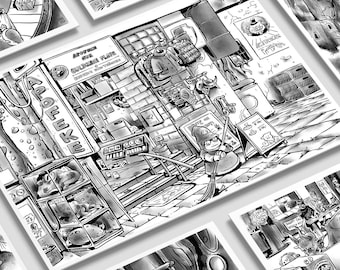 Postcard set with 12 various motifs