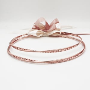 Handmade Rose Gold Plated Wedding Stefana: Greek Orthodox Bridal Crowns