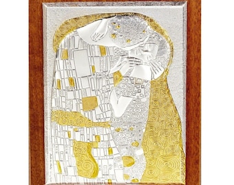 クリムト「接吻」、立体レプリカ - 4.5 x 7.3インチ、ギフトに最適