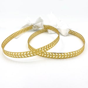 Handmade 24K Gold Plated Leaf Stefana: Greek Wedding Crowns