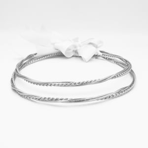 Handmade Silver Plated Twisted Wedding Crowns: Greek Stefana