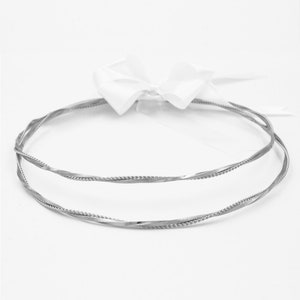 Handmade Silver Plated Wedding Stefana: Minimalist Greek Orthodox Crowns