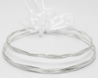 Wedding Crowns Silver Plated , Handmame , Minimal / Greek Orthodox Stefana / Στεφανα Γαμου / Bridal Tiaras / Wedding Tiaras Handcrafted