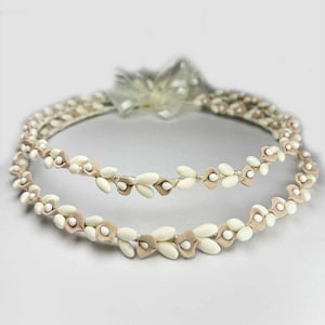 Porcelain Lily & Lemon Blossom Wedding Crowns: Greek Stefana Tiaras