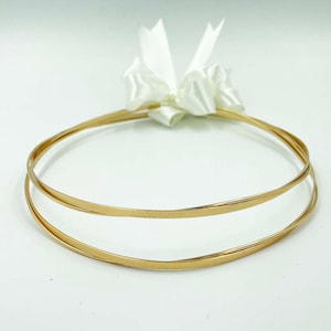 Handmade 24K Gold Plated STEFANA / Minimal Style Wedding Crowns / Greek Orthodox Stephana / Handcrafted Bridal Tiaras