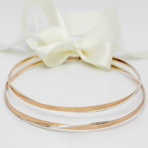 Handmade Rose Gold Plated Wedding Crowns: Greek Orthodox Stefana