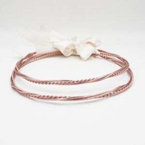 Handmade Rose Gold Plated Wedding Stefana: Greek Orthodox Crowns