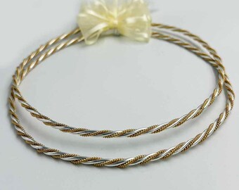 Handmade Wedding Stefana: Silver & 24K Gold Plated Greek Orthodox Crowns