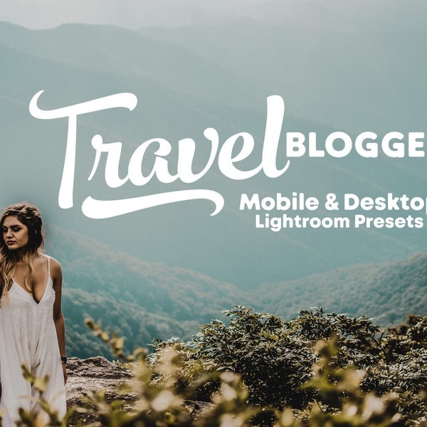 14 Travel Blogger cute presets Lightroom mobile and desktop Instagram, cinematic, fashion model, beautiful consistent, girly, one click