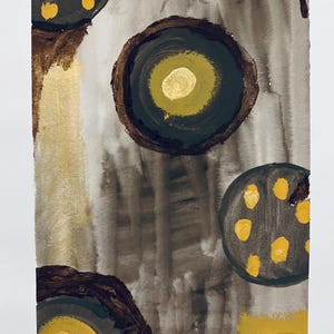 Pintura abstracta original, pintura original, pintura geométrica dorada, arte de sala de estar, arte mural, arte moderno, pintura real, arte dibujado