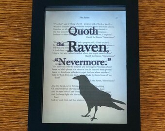 The raven quote | Etsy